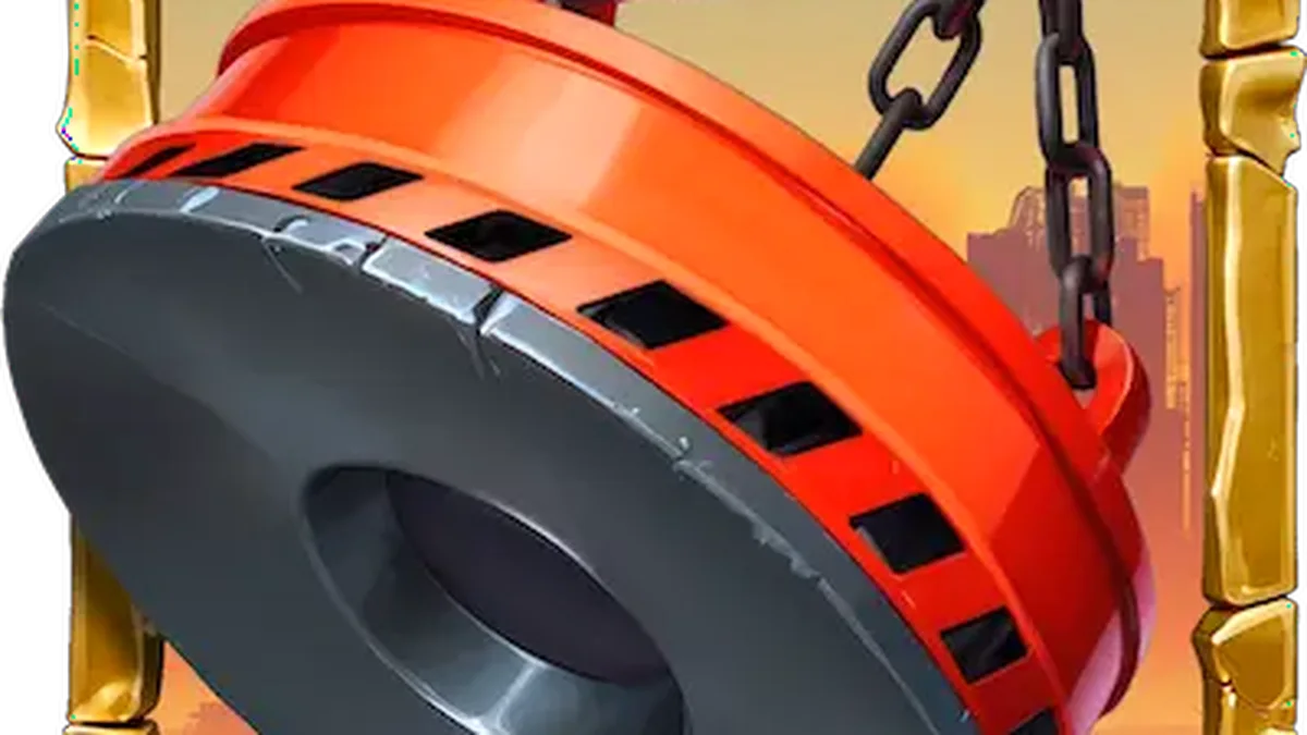 Tampilan visual slot Recycle Riches dengan tema robot dan scrapyard futuristik