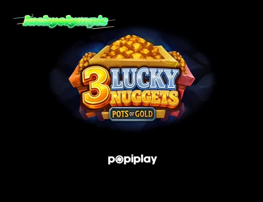 Tampilan visual slot 3 Lucky Nuggets dengan tema tambang emas yang ceria